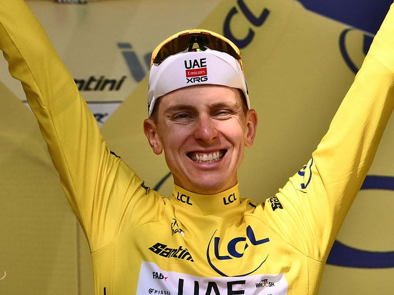 The red hot favourite for the Tour de France, Slovenian rider Tadej Pogacar, is the best paid cyclist in the world - with an salary of around €8 million. He's already won three - in 2020, 2021 and 2024. He's got plenty more years of big bucks ahead too - he's under contract with the filthy rich UAE Team Emirates until 2030.