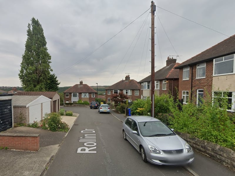 The fifth-highest number of reports of shoplifting offences in Sheffield in May 2025 were made in connection with incidents that took place on or near Rollin Drive, Hillsborough, with 10