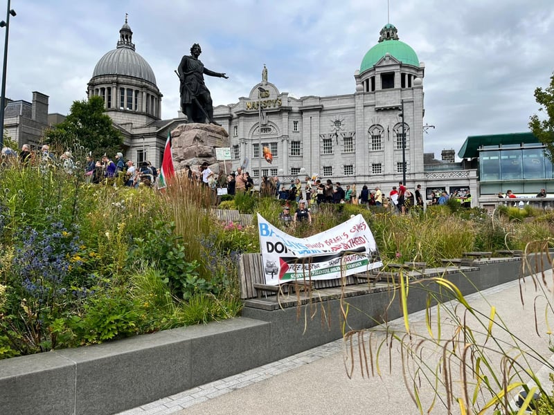 Hundreds of people have taken to the streets in Aberdeen