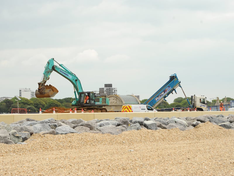 75,000tonnes of rock have been used in this section of the sea defences which has seen boulders placed in front of the wall of the new promenade.
Picture: Sarah Standing (240725-846)