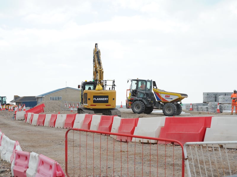 Progress is being made along Southsea seafront with the sea defence works.
Picture: Sarah Standing (240725-802)