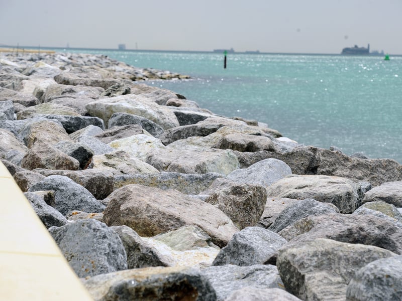 75,000tonnes of rocks have been used as part of this phase of works, with the boulders place in front of the promenade in a similar way to the already completed sea defences elsewhere.
Picture: Sarah Standing (240725-881)