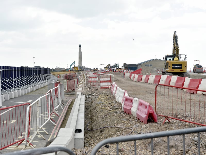 The road has ben raised by 800mm and will become one way travelling from east to west with a new 20mph speed limit. An embankment will then be created behind the road.
Picture: Sarah Standing (240725-7182)