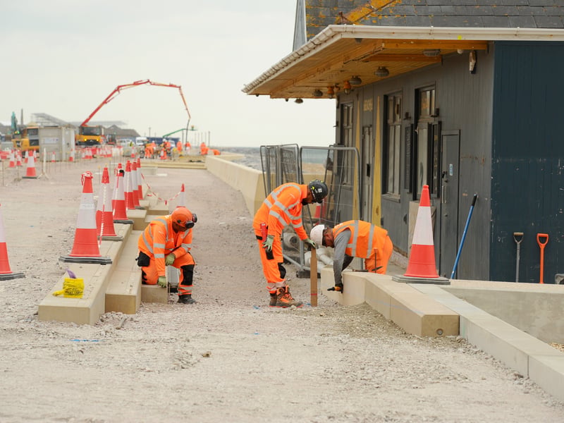 The new promenade being being created outside the Southsea Beach Club which is closed throughout the duration of the works.
Picture: Sarah Standing (240725-829)