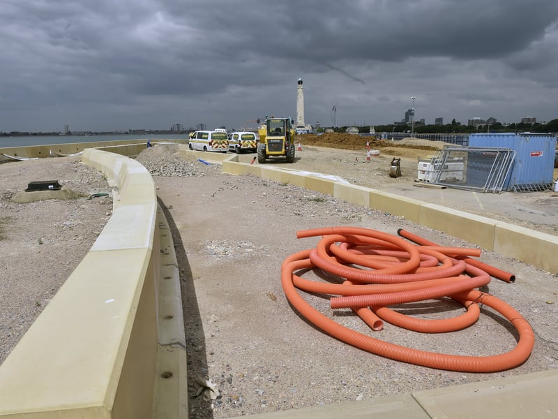 The new stepped Serpentine Square in the area between the Blue Reef Aquarium and Portsmouth Naval Memorial will have lots of planting.
Picture: Sarah Standing (240725-7258)