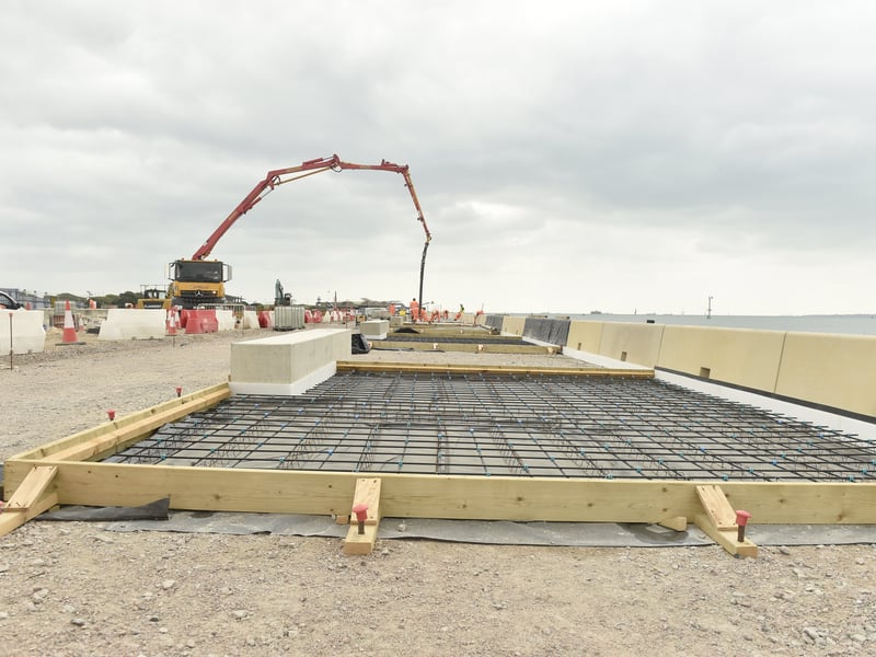 414 promenade slabs are being installed along the stretch between Hovertravel and Blue Reef which will match those installed in front of Southsea Castle.
Picture: Sarah Standing (240725-7228)