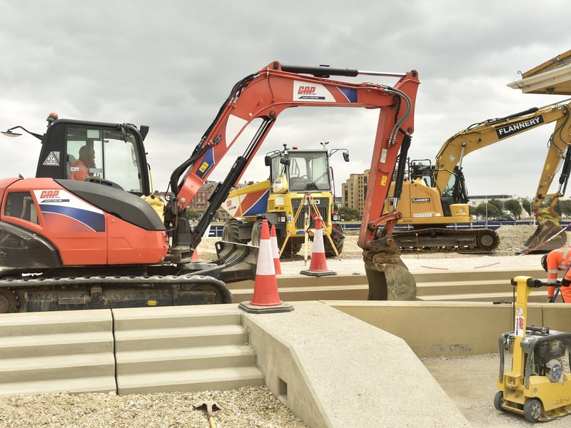 New access to the beach being created next to the Southsea Beach Club.
Picture: Sarah Standing (240725-7219)