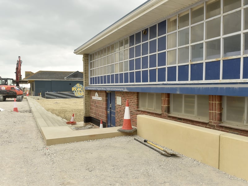 The new raised promenade in front of Southsea Rowing Club leading to the Southsea Beach Cafe.
Picture: Sarah Standing (240725-7206)