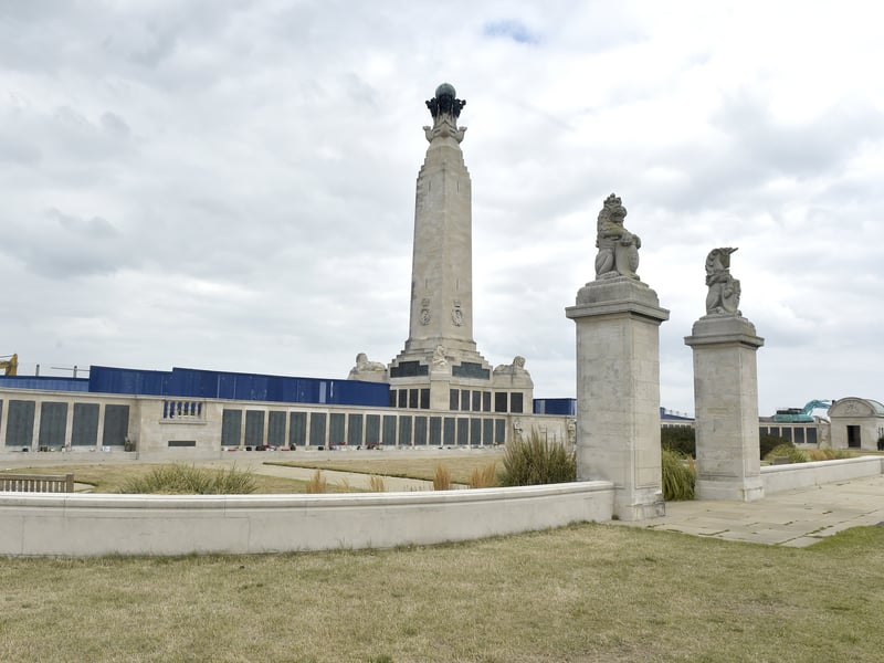 The Portsmouth Naval Memorial has been protected while the works are carries out, with a temporary footpath also installed.
Picture: Sarah Standing (240725-7259)