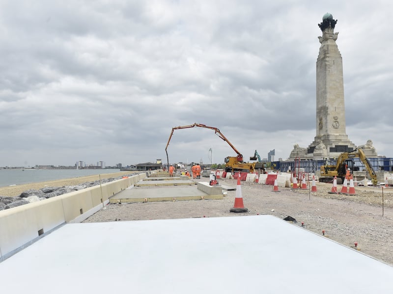 414 slabs are being installed to create a new promenade which will match that already in place in front of Southsea Castle and at Long Curtain Moat.Picture: Sarah Standing (240725-7245)