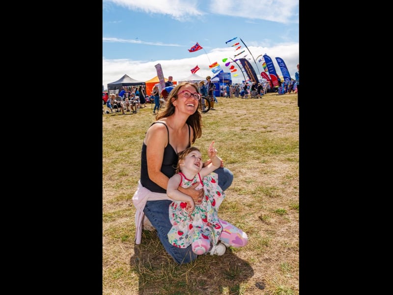 Pictured: Abby and little Ottilie watching Kites 
Picture: Marcin Jedrysiak