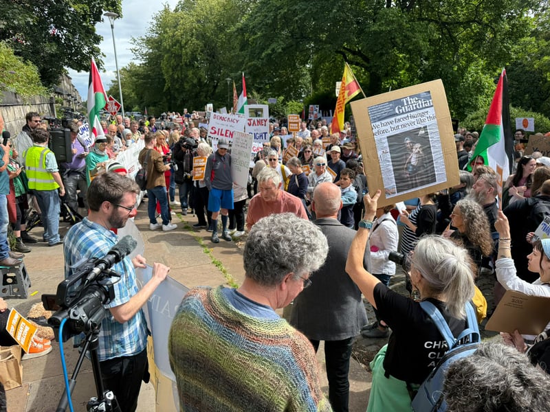 There was a large press presence at all of the protests
