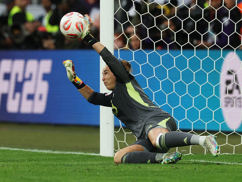 Her two penalty saves in the shootout against England were not enough to secure the win, but Cata Coll was still the highest rated goalkeeper at the tournament with an average rating of 8.03.