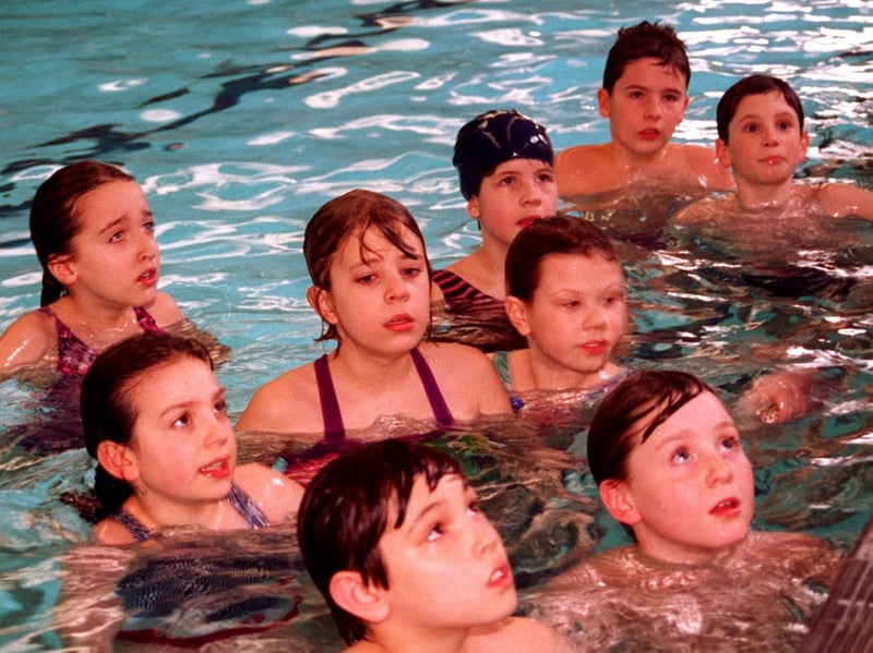 Children from Greystones school pictured during swimming lessons at King Edwards Swimming Pool, on Clarkehouse Road, Sheffield, in 1997