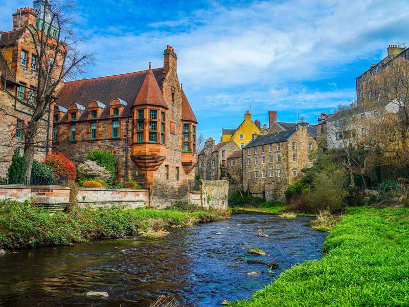 The Water of Leith Walkway links two very different, but equally interesting, areas of Edinburgh - the picturesque Dean Village (pictured) and the trendy harbor district of Leith with its fashionable bars and Michelin-starred restaurants. It's a walk of around three miles, taking about 90 minutes.