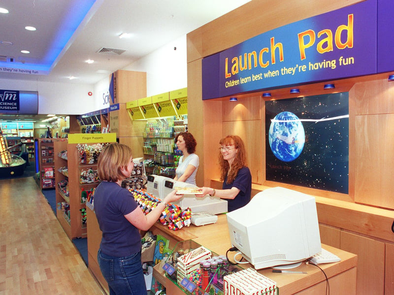 The new Ottakar's Launch Pad children's bookstore at Meadowhall, pictured in July 1999, with assistant store manager Alex Eyre and book seller Lucy Magill