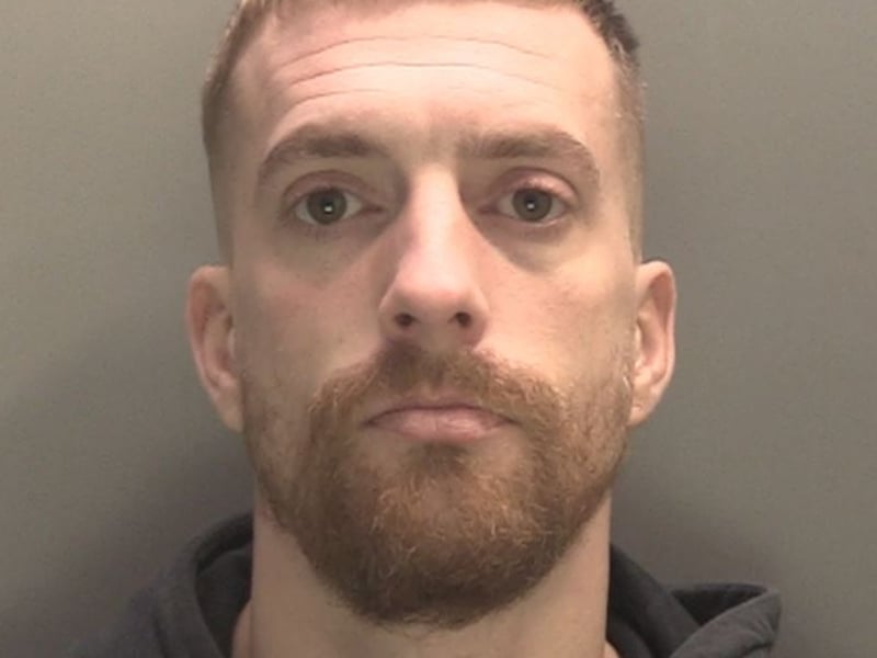 Thomas Birchmore was captured kicking a police vehicle on the day of the disorder in Southport in Southport. Birchmore, of Manley Street, Ince-in-Makerfield, received two years in prison.