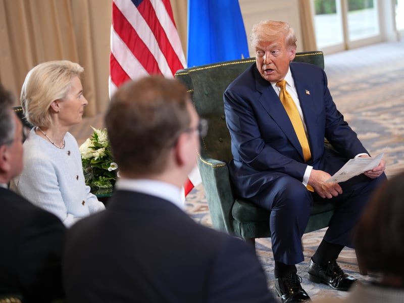 The US-EU trade deal was announced at Trump's Turnberry golf course in South Ayrshire.
