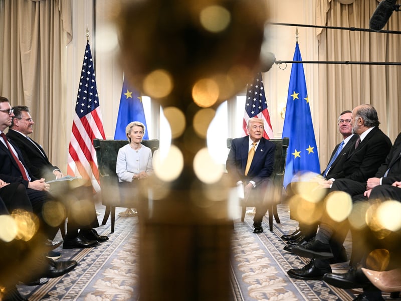 Trump told reporters after: "We have reached a deal. It's a good deal for everybody." The EU chief also hailed it as a "good deal". 