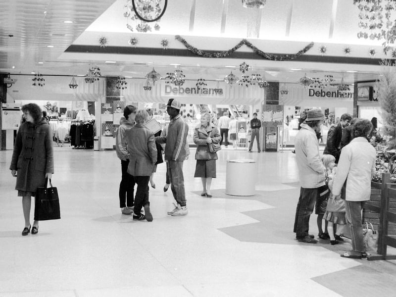 Debenhams at the Four Seasons shopping centre, Mansfield, in 1984