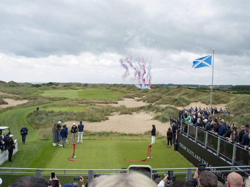 Fireworks helped celebrate the opening of the new course in Balmedie.