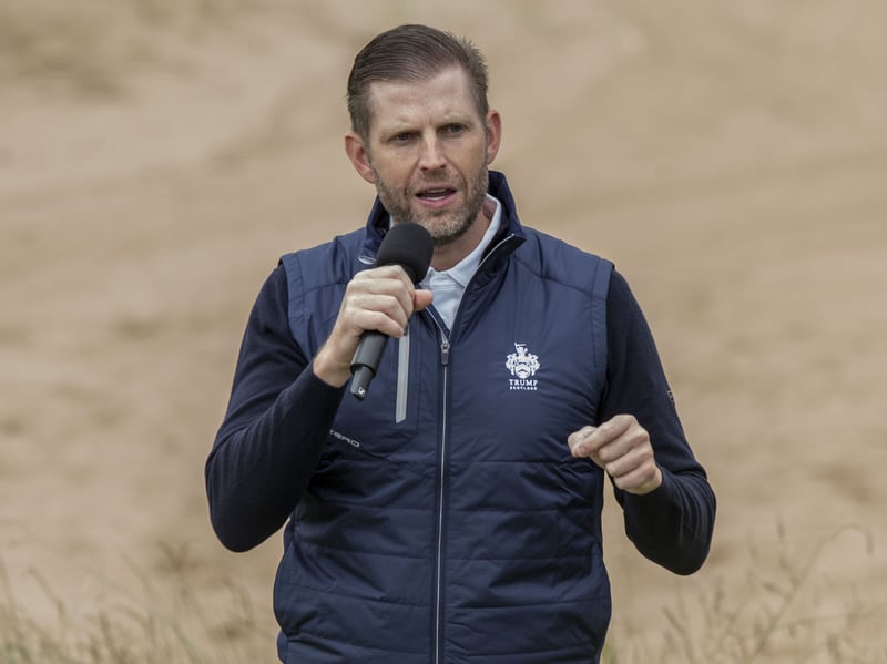 The President opened the golf course alongside his family