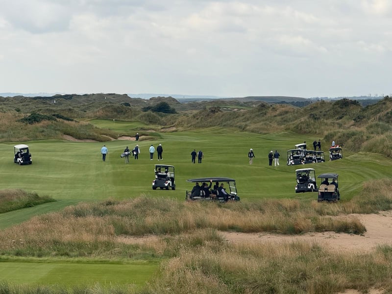 The grand opening marks the end of President Trump's Scotland visit.