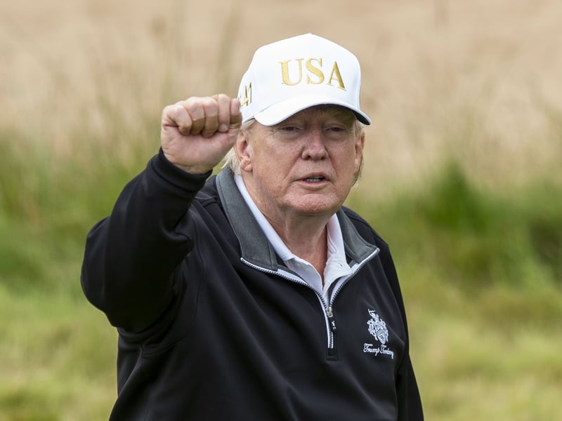 The grand opening of the new course marks the end of Trump's Scotland visit.