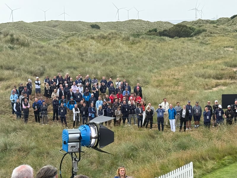 The 18-hole course is at Trump International Golf Links in Balmedie. 