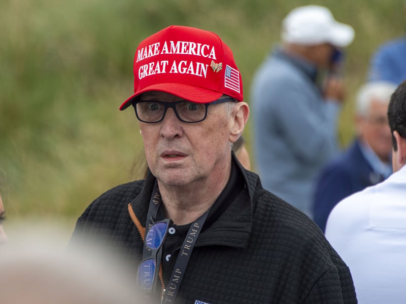 Trump supporters at the opening of the New Course at Trump International Golf Links Resort