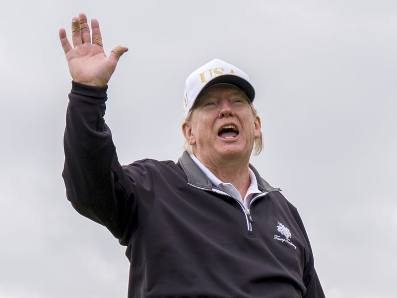 US President Donald Trump during his visit to Scotland