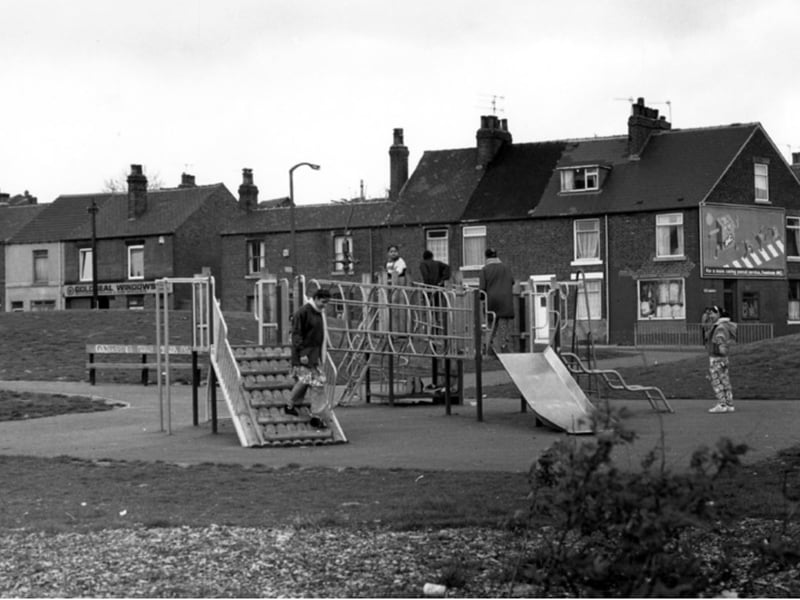 Rushby Street playground, Firth Park, Sheffield, in April 1993
