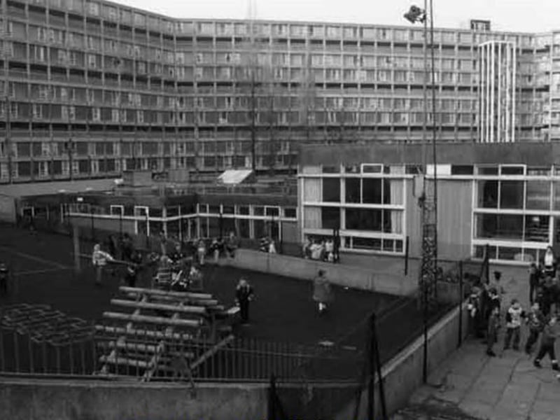 Park Hill Primary School, Duke Street, Sheffield, in February 1993. It closed in 2006 and the building was demolished the following year.
