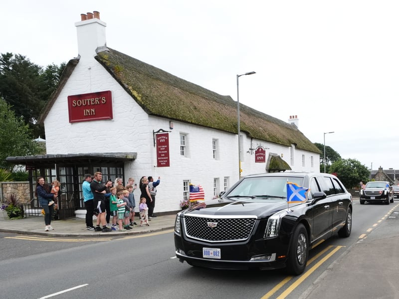 The US president is expected to head over to his Menie golf course in Aberdeenshire before opening up a new course dedicated to his Scottish mother, who grew up on the Isle of Lewis.