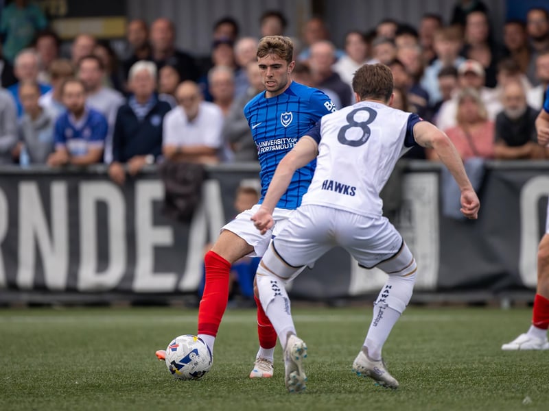 In the midst of the first goal, as defender looked to play Ehibhatiomhan onside and then didn't react for loose ball.
Plenty of industry, however, and firm tackling as Pompey sought a way back into the game.