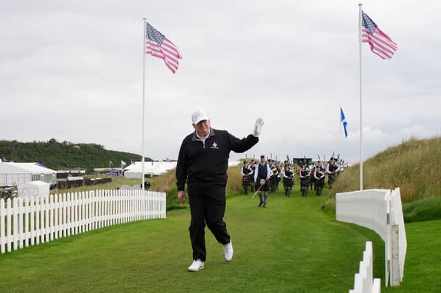 The new course at Trump International Golf Links was opened yesterday.