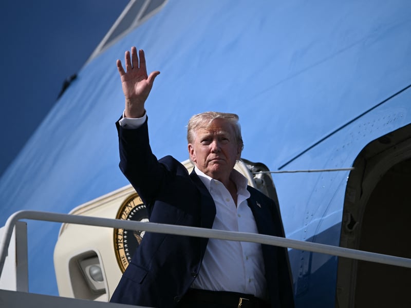 President Trump departed from Scotland on Tuesday evening.