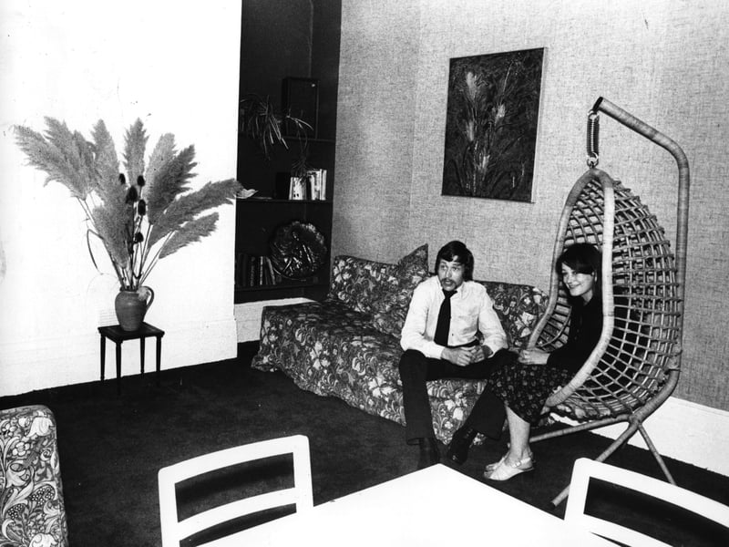 A couple in their sitting room in July 1976