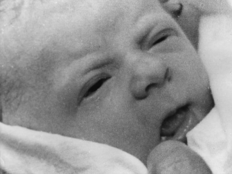 Louise Joy Brown, Britain's first test tube baby, born at Oldham General Hospital, Lancashire, in July 1978