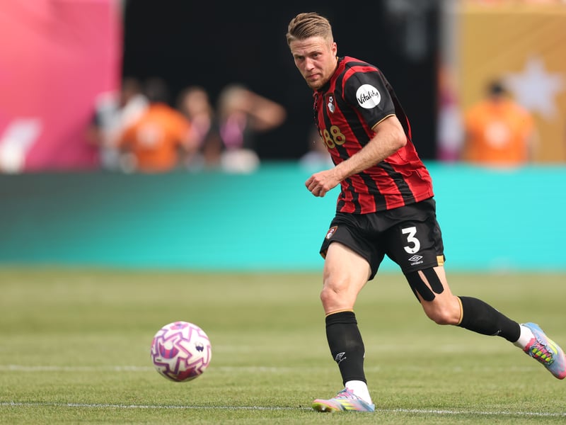 IN: Djordje Petrovic (Chelsea, £25m), Adrien Truffert, pictured, (Rennes, £14.3m), Eli Junior Kroupi (Lorient, £12m).
OUT: Dean Huijsen (Real Madrid, £50m), Milos Kerkez, pictured, (Liverpool, £40m), Joe Rothwell (Rangers, £3.5m), Jaidon Anthony (Burnley, £8m); Mark Travers (Everton), Kepa Arrizabalaga (back to Chelsea after end of loan); Daniel Jebbison (loan to Preston), Max Aarons (loan to Rangers).