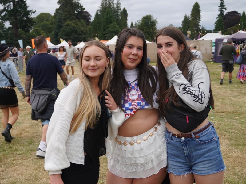 Friends enjoying the festival. 