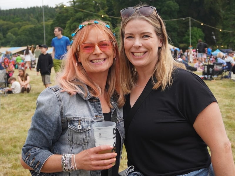 Friends enjoying the festival.