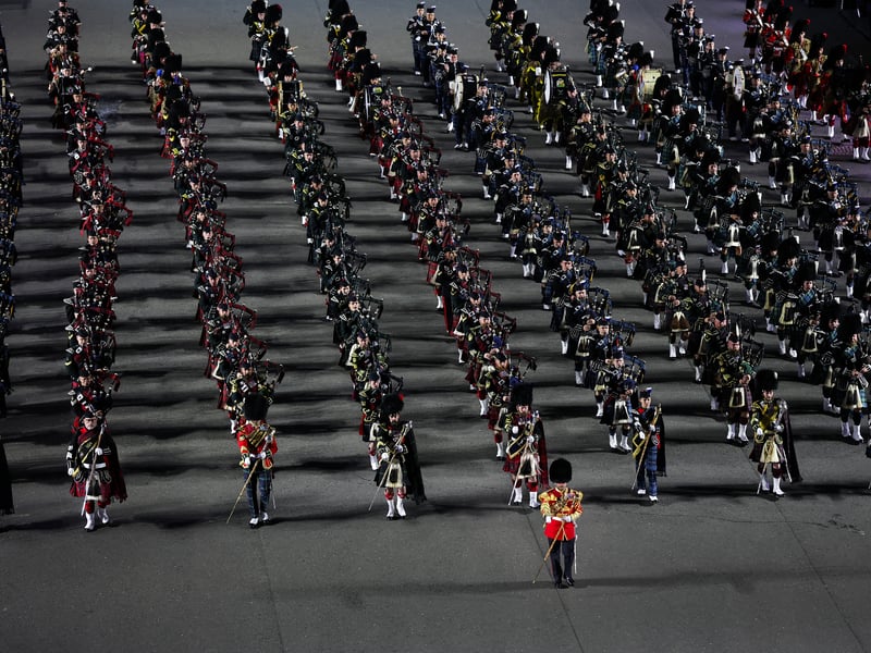 Ever a Tattoo favourite, the Massed Pipes and Drums are made up of military and civilian bands from around the world