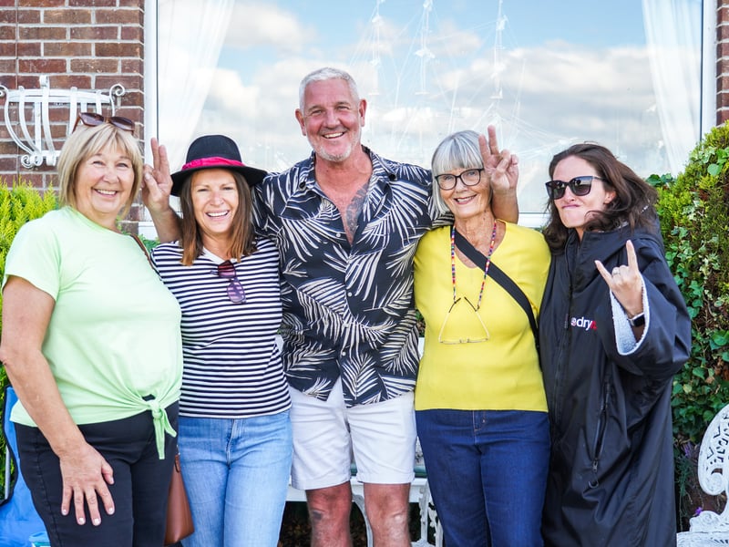 Jackie Rutherford, Helen Clarke (captain), Bobby Mason, Stephanie Dempsey, Karen Dearing. 
Pictured by Alec Chapman