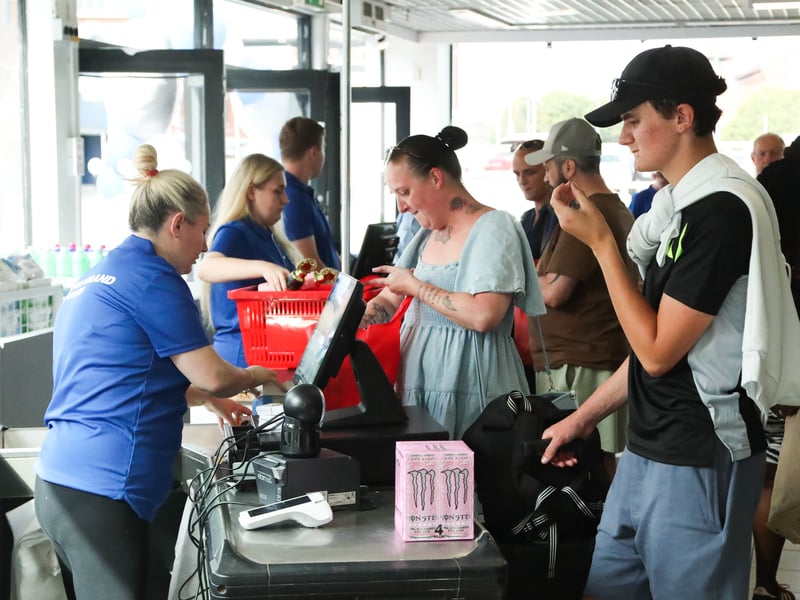 The store proved to be popular on its opening day.