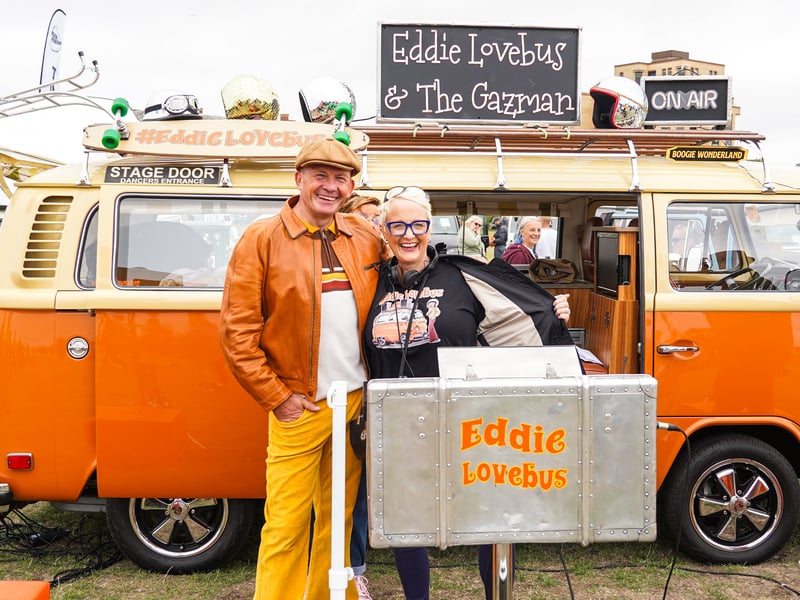 Eddie Lovebus and The Gazman at the Beach Dubbin festival on Southsea Common in Portsmouth. 

Pictured: The Gazman and Jayne Wells. 

Picture: Alec Chapman