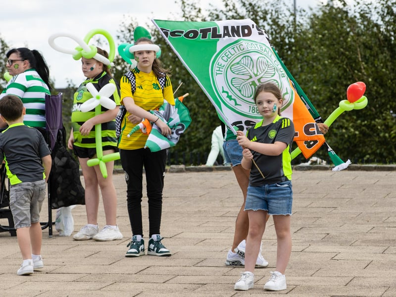 Celtic fans ahead of the game with St Mirren.