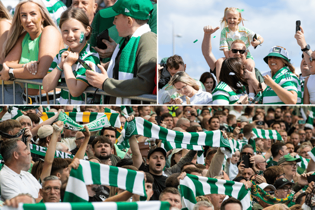 Here are 20 of the best Celtic fan photos as the club celebrate Flag Day vs St Mirren. Cr: SNS Group.