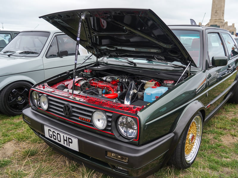 VW with its engine is exposed at the Beach Dubbin festival on Southsea Common in Portsmouth. 

Pictured: VW with exposed engine. 

Picture: Alec Chapman