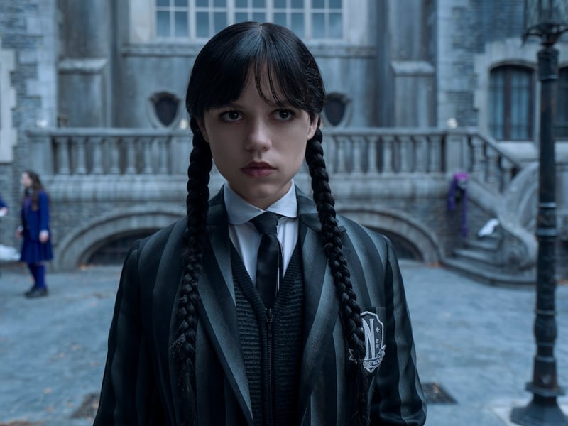 Back for the second season - and a new semester at Nevermore Academy - is series star Jenna Ortega. She plays Wednesday Addams. You may have also seen her in You also on Netflix.